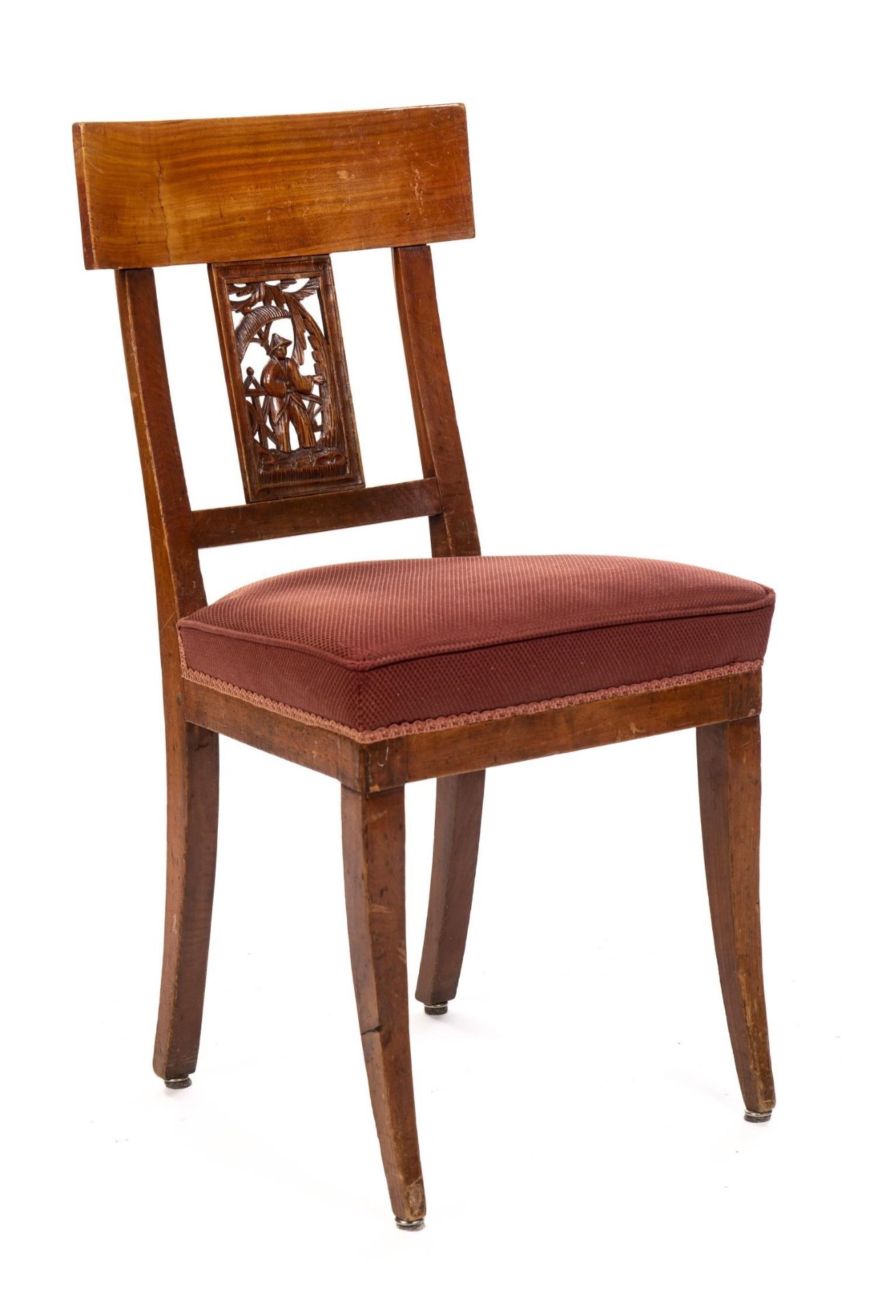 Paire de chaises d'époque Directoire modèle dossier à bandeau avec palmette [...] - Bild 3 aus 7