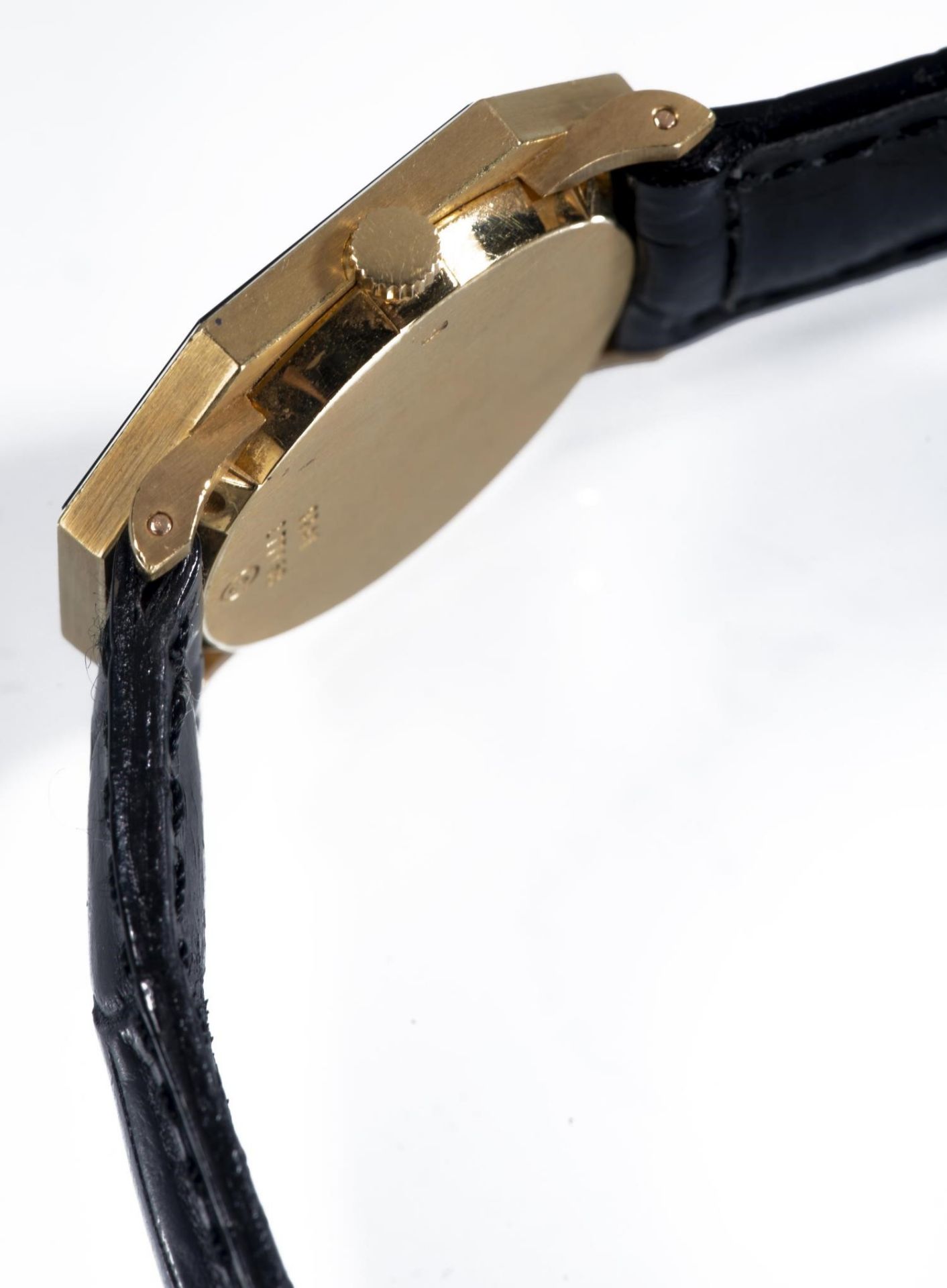 Piaget, montre bracelet à boîtier octogonal en or jaune .750 et barettes d'onyx, [...] - Bild 4 aus 6