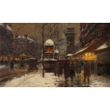 Edouard Cortes (1882-1969), "Porte Saint-Denis" Huile sur toile, sbd. 27.5x46 [...]