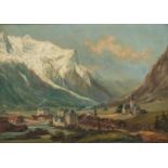 François Birbaum (1872-1947), "Le lac des Chavonnes" Pastel gras, sbd à vue 36x41 [...]