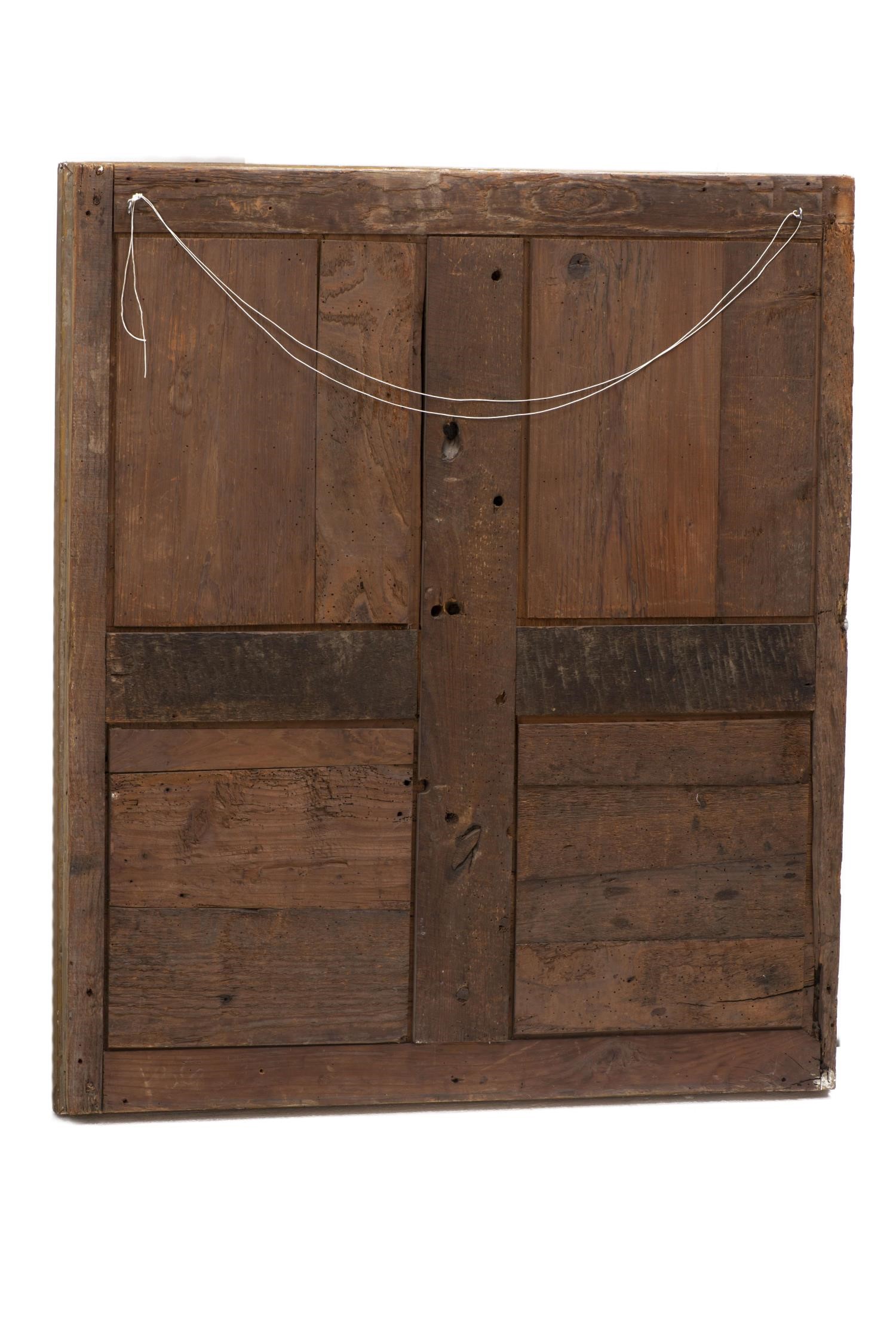 Miroir rectangulaire à cadre en bois et stuc doré d'époque Nap. III H. 97x84 cm - [...] - Image 4 of 4