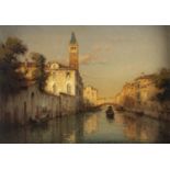 Antoine Bouvard (1870-1955/56), "Canal de Venise" Huile sur toile, sbg. 46x65 [...]