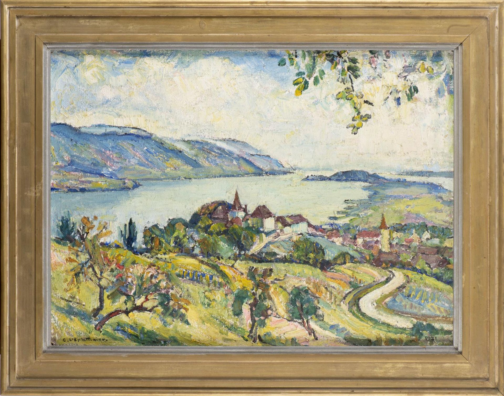 Charles L'Eplattenier (1874-1946), "Cerlier - Lac de Bienne" - Bild 2 aus 5