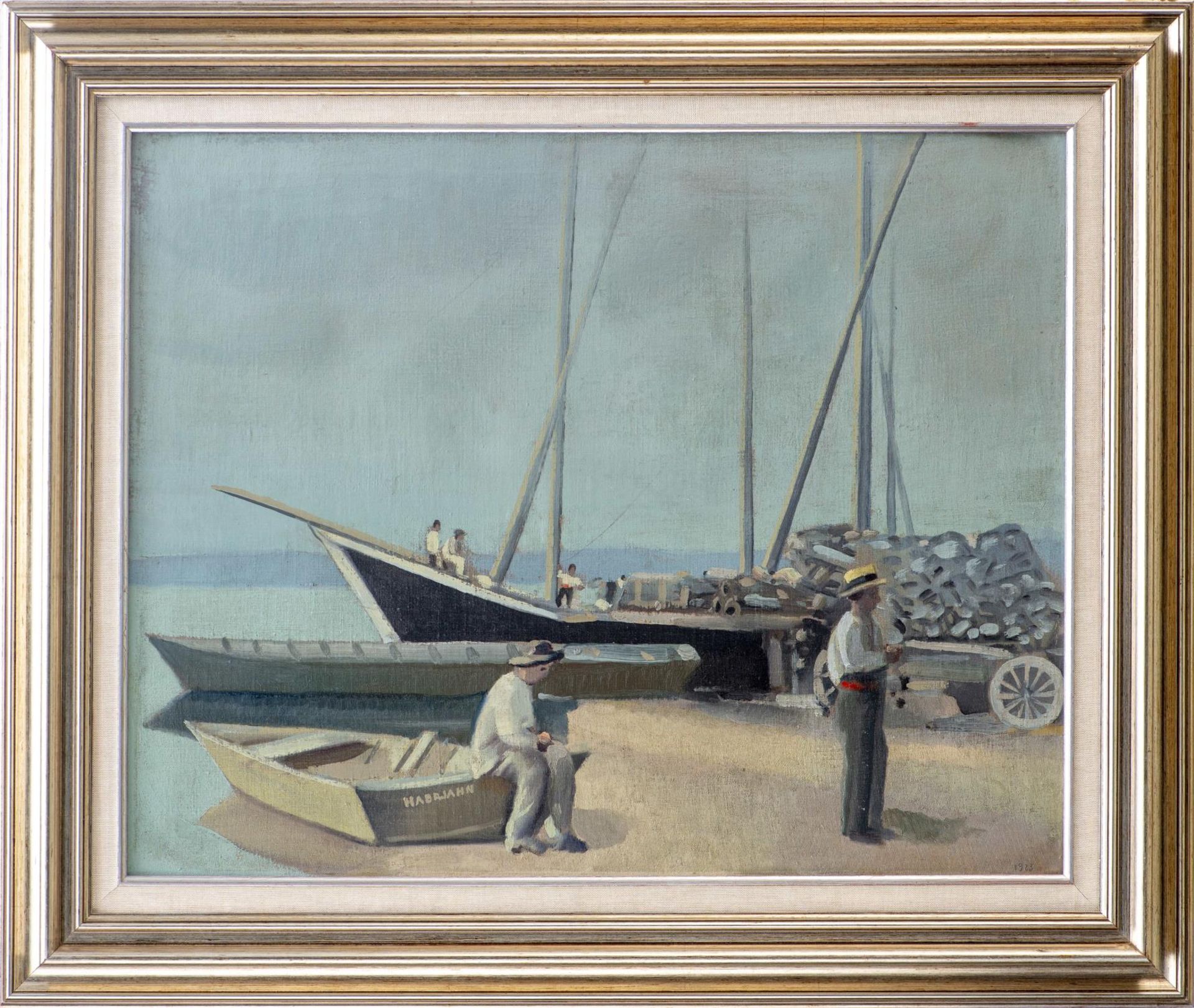 Haberjahn Gabriel-Edouard (1890-1956), "Le port de Genève" - Bild 2 aus 5