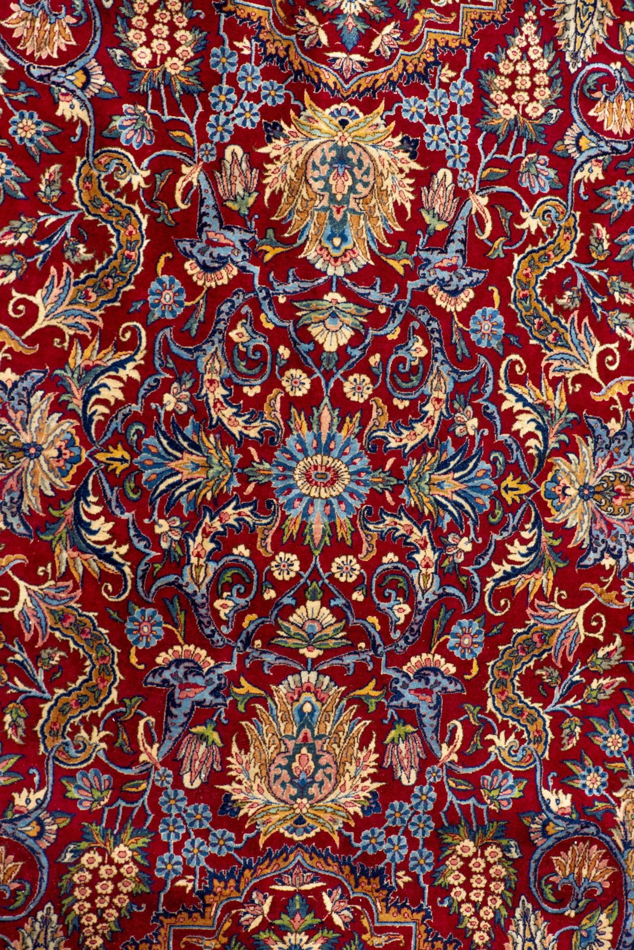 Tapis Keshan en laine à décor central d'une large fleur en médaillon - Bild 2 aus 8