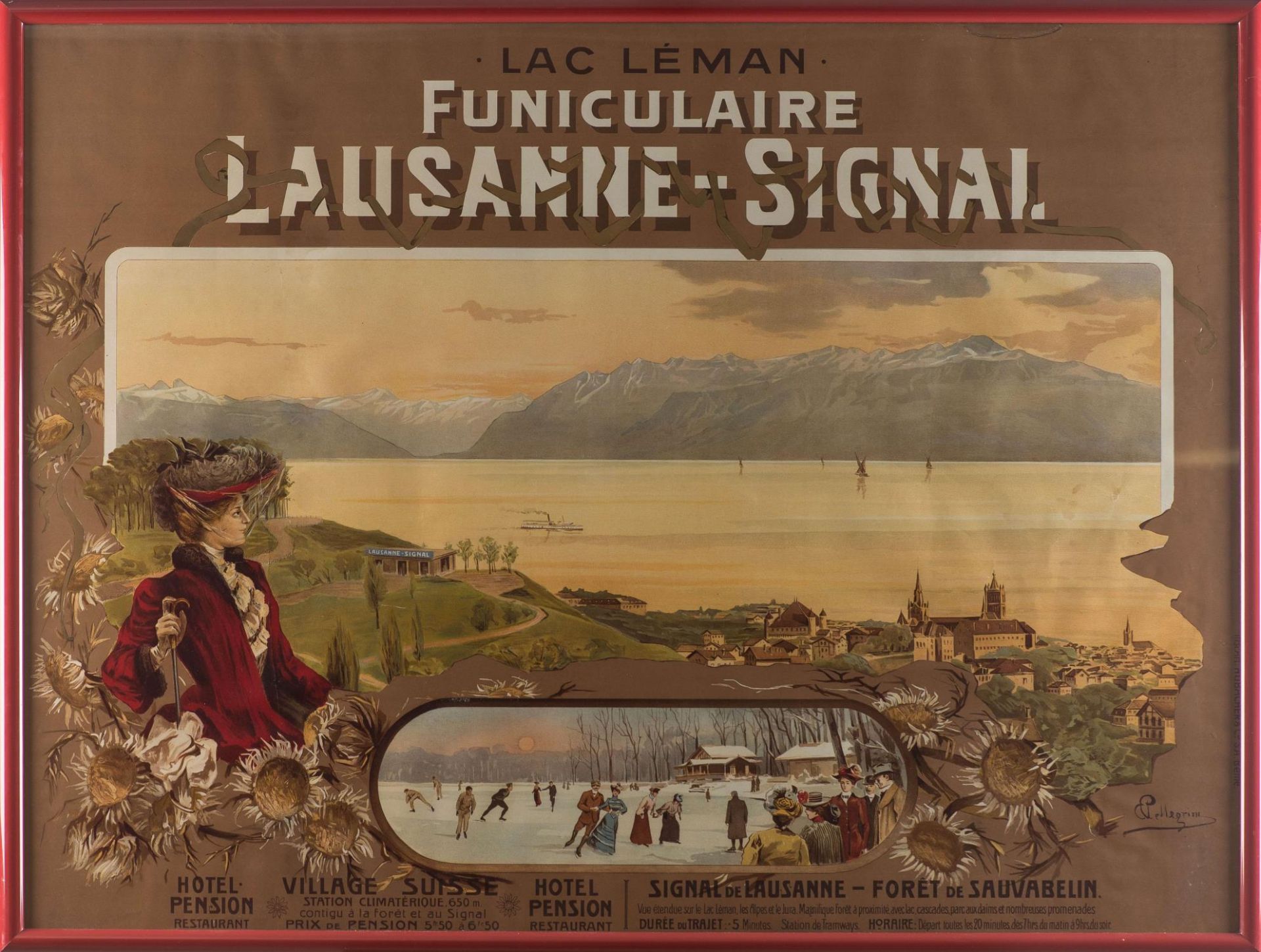 Affiche du Funiculaire Lausanne-Signal par C Pellegrini - Bild 2 aus 4