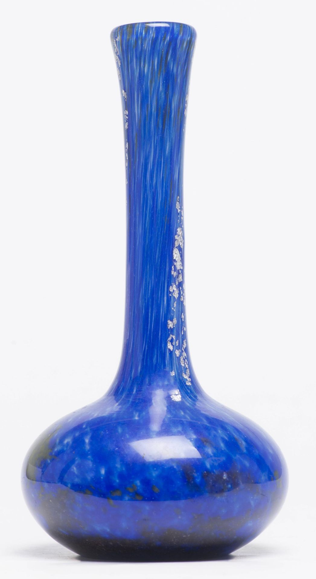 Müller Frères Lunéville, vase soliflore en pâte de verre marmoréen bleu - Bild 2 aus 5