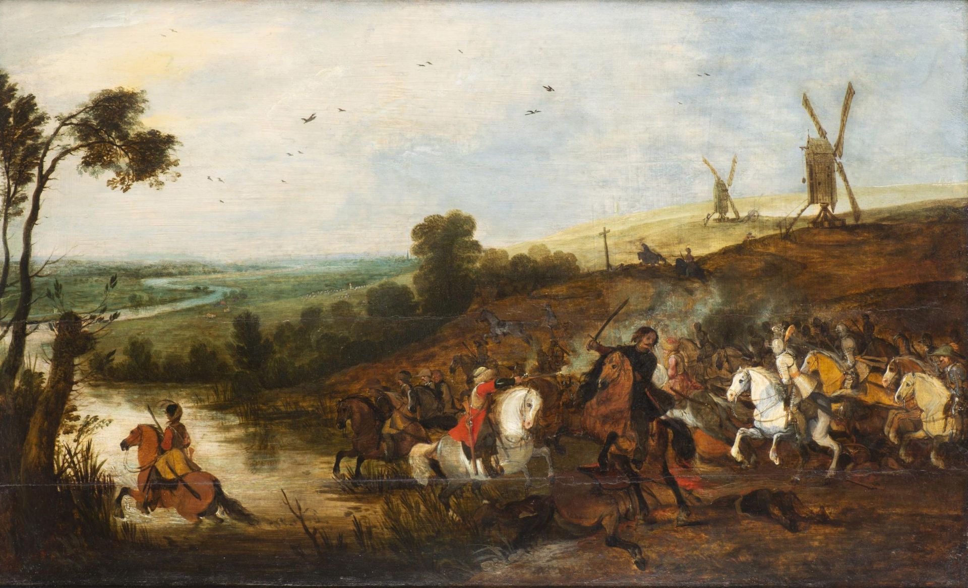 Pieter Snayers (1592-1666) manière de, "Scène de bataille"