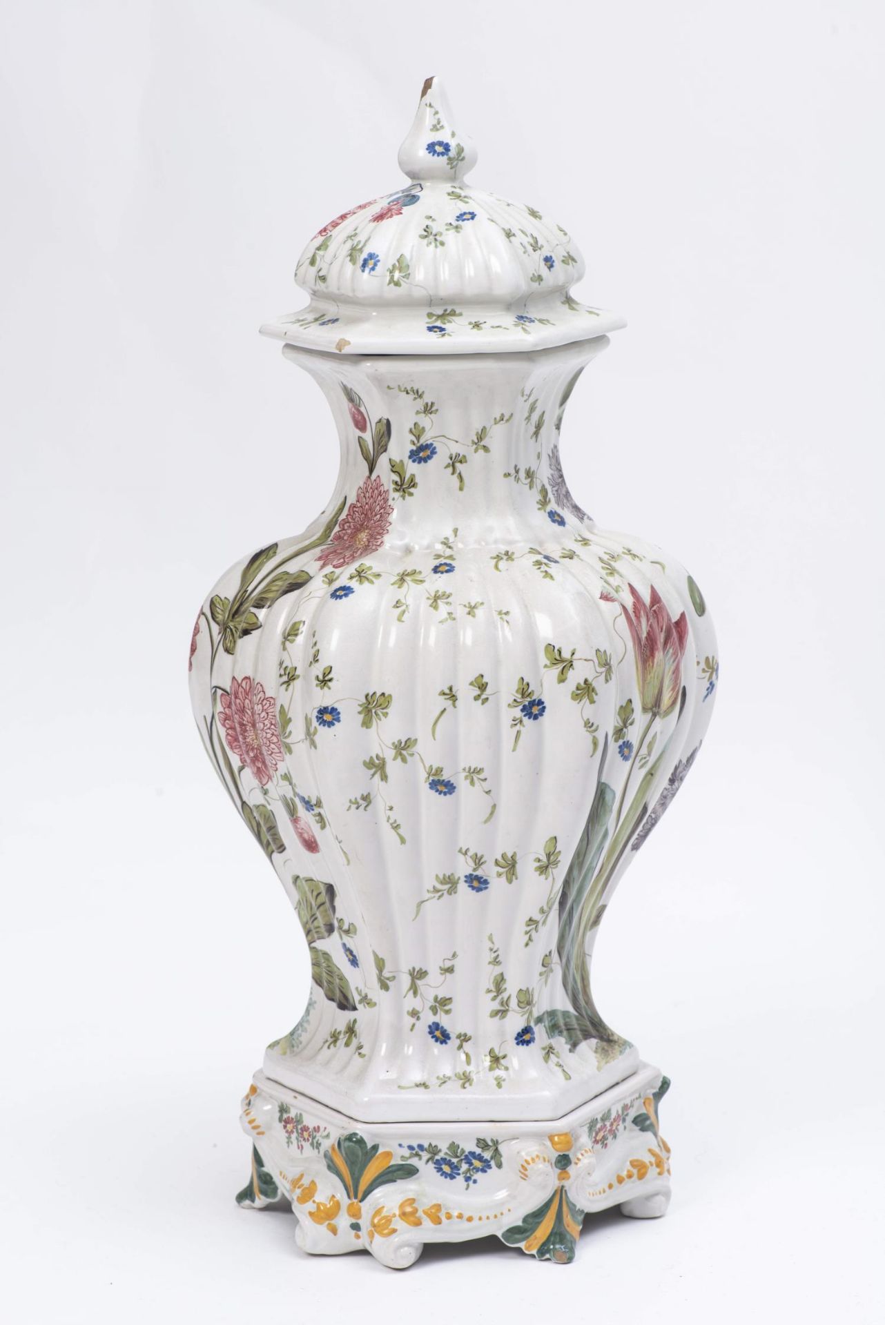 Nove di Bassano, grand vase balustre, Italie XIXe - Bild 3 aus 6