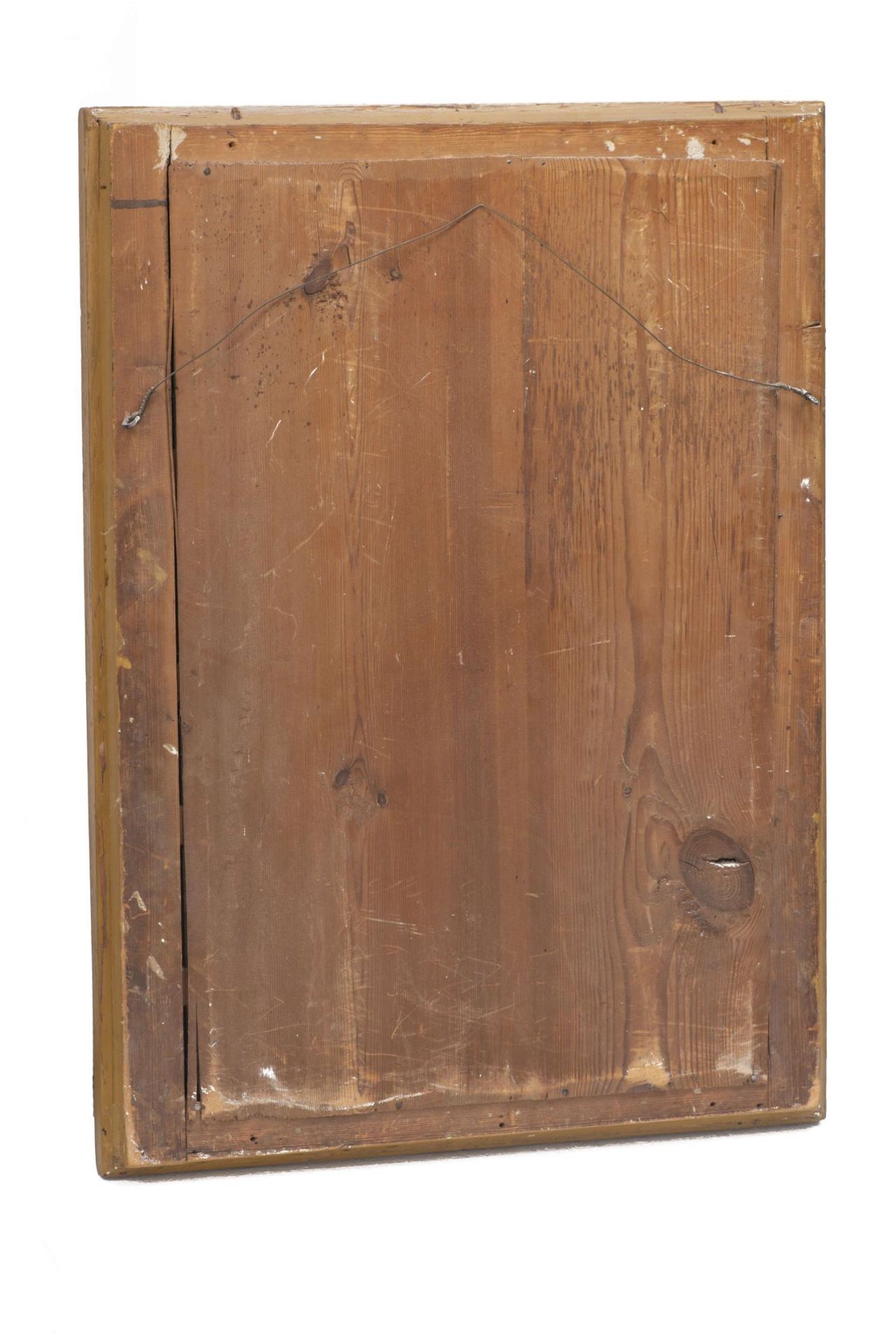 Miroir rectangulaire second Empire à cadre en bois et stuc doré - Bild 4 aus 4