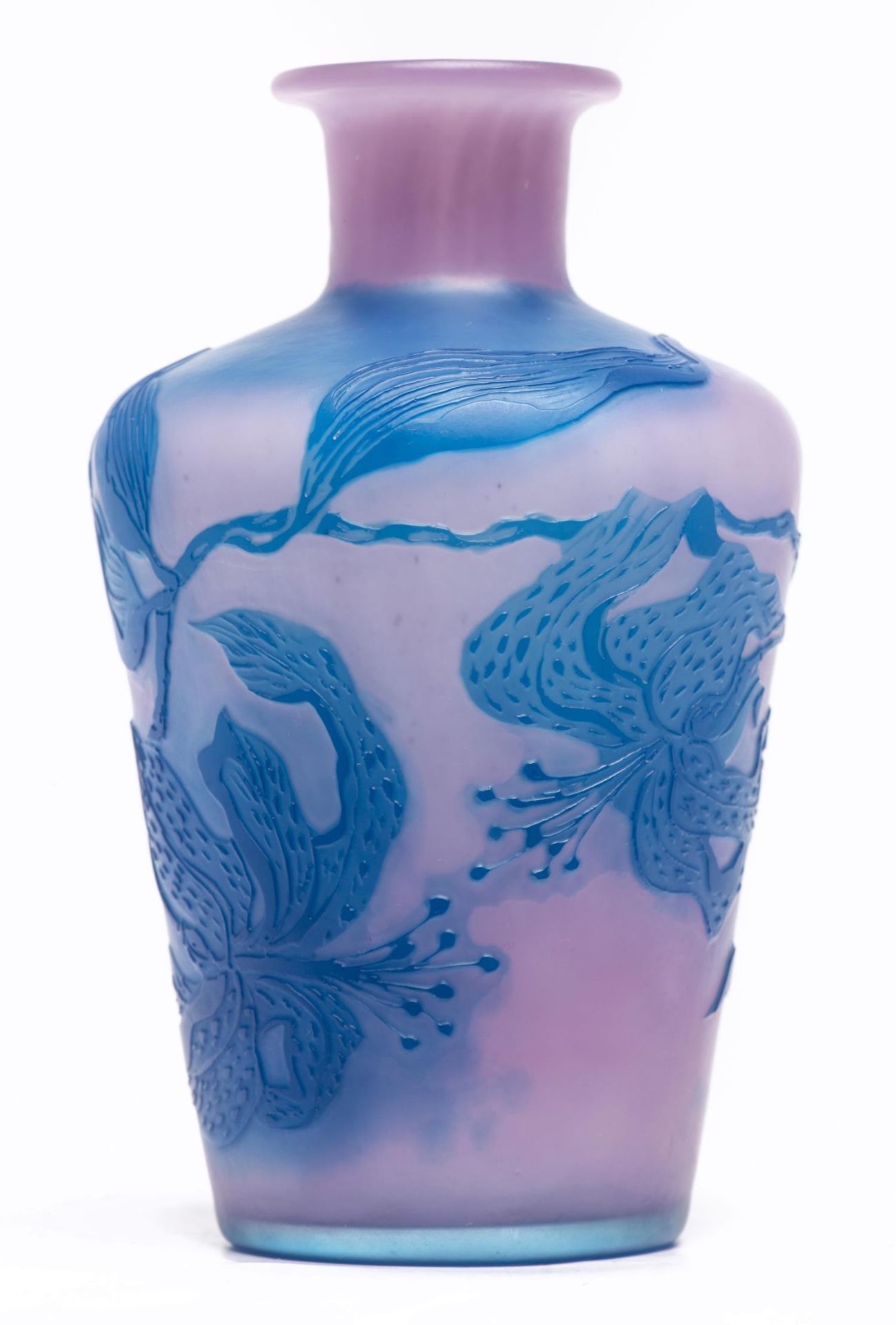 Richard BURGSTHAL (1884-1944), vase en verre multicouche à décor gravé à l'acide [...] - Bild 2 aus 5