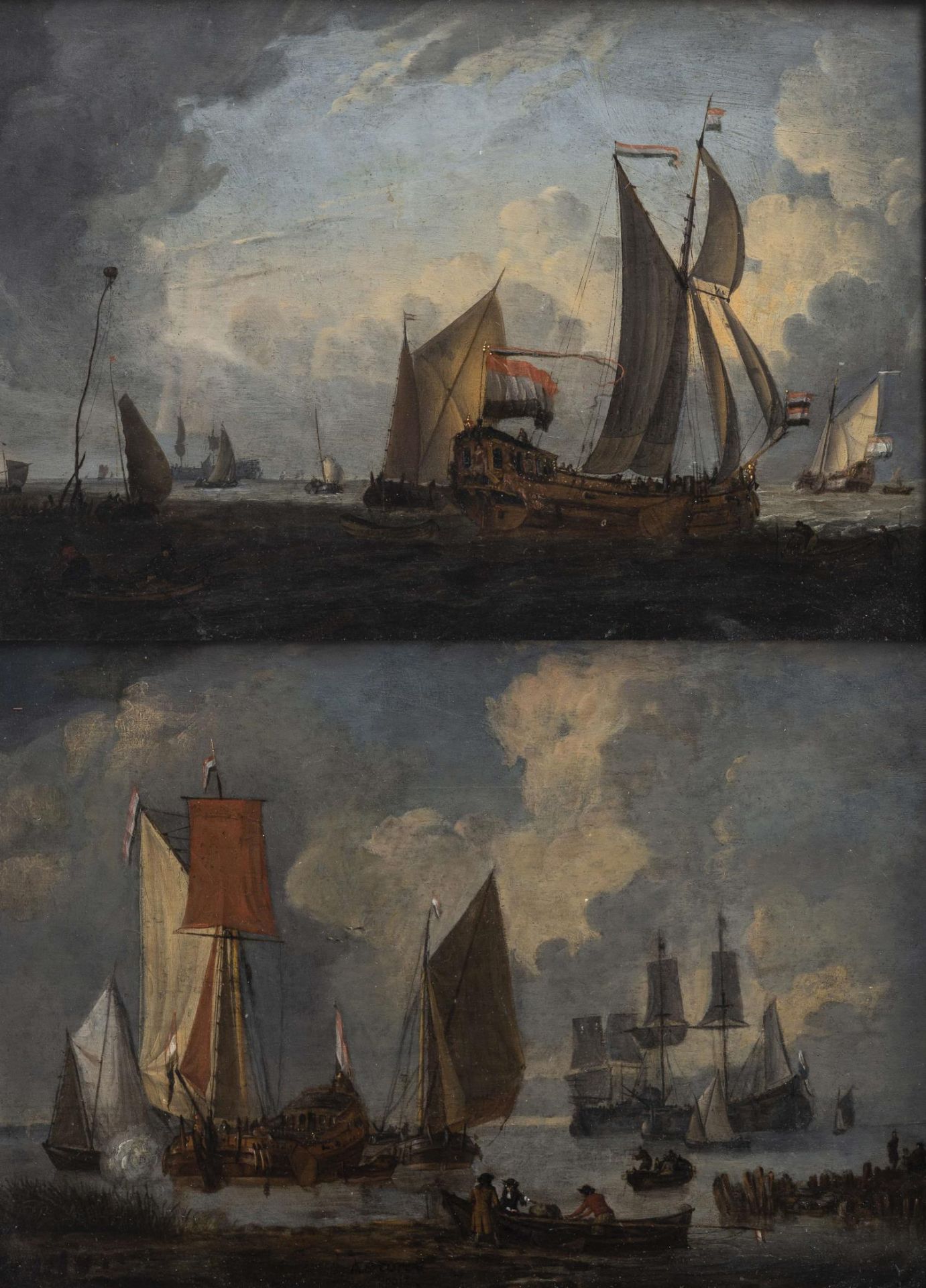 Ecole hollandaise XVII-XVIIIe, « Navires hollandais »