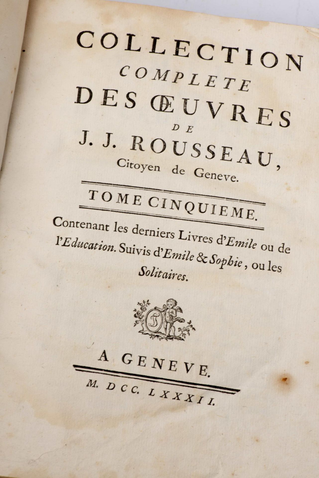 Quatre tomes de la Collection complète des œuvres de J. J. Rousseau - Bild 3 aus 5