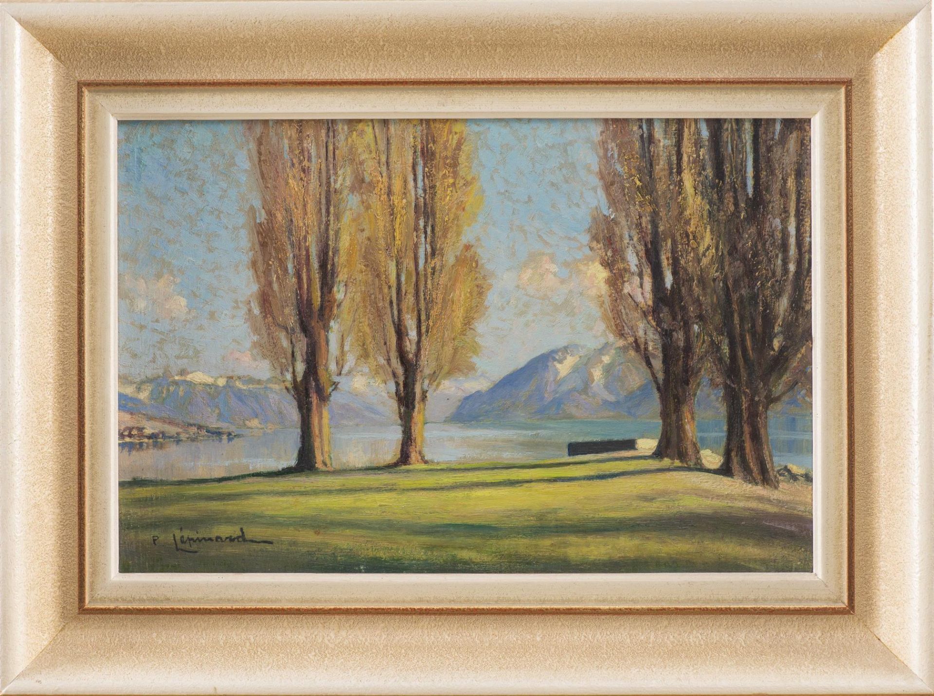 Paul Lépinard (1887-1963), "Les peupliers au bord du lac" - Bild 2 aus 4