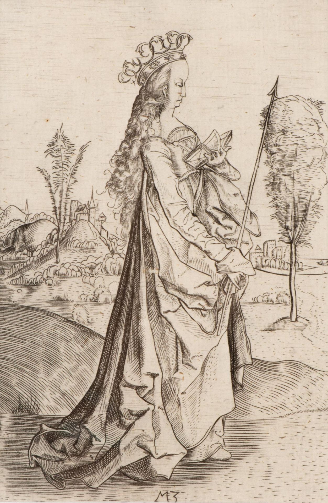 Maître M.Z. (XV-XVI), "St Ursula", c.1500