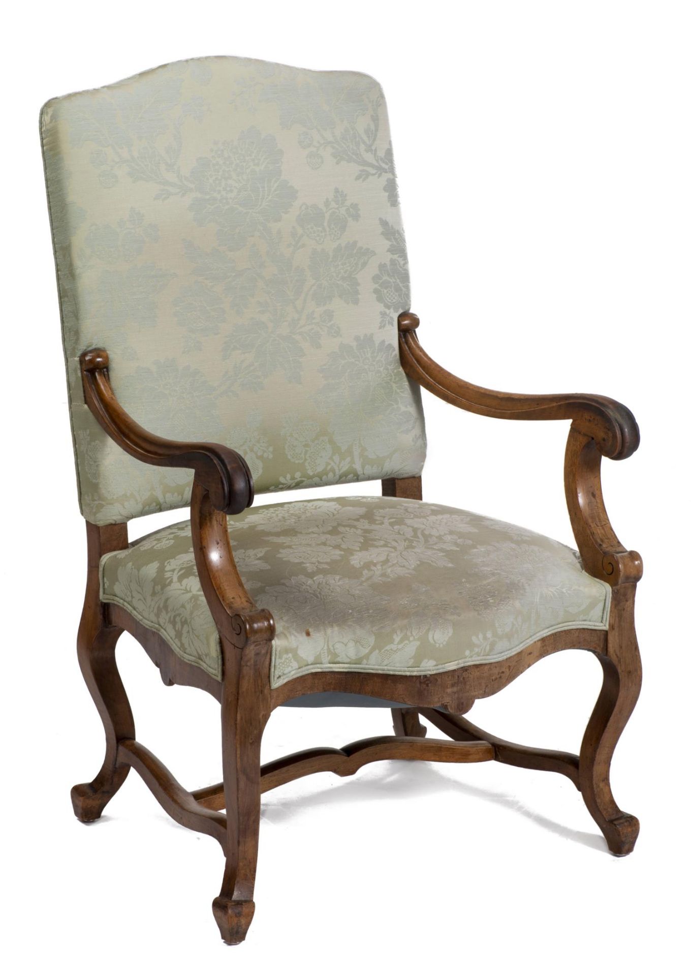 Paire de fauteuils italiens en noyer de style baroque - Bild 5 aus 7