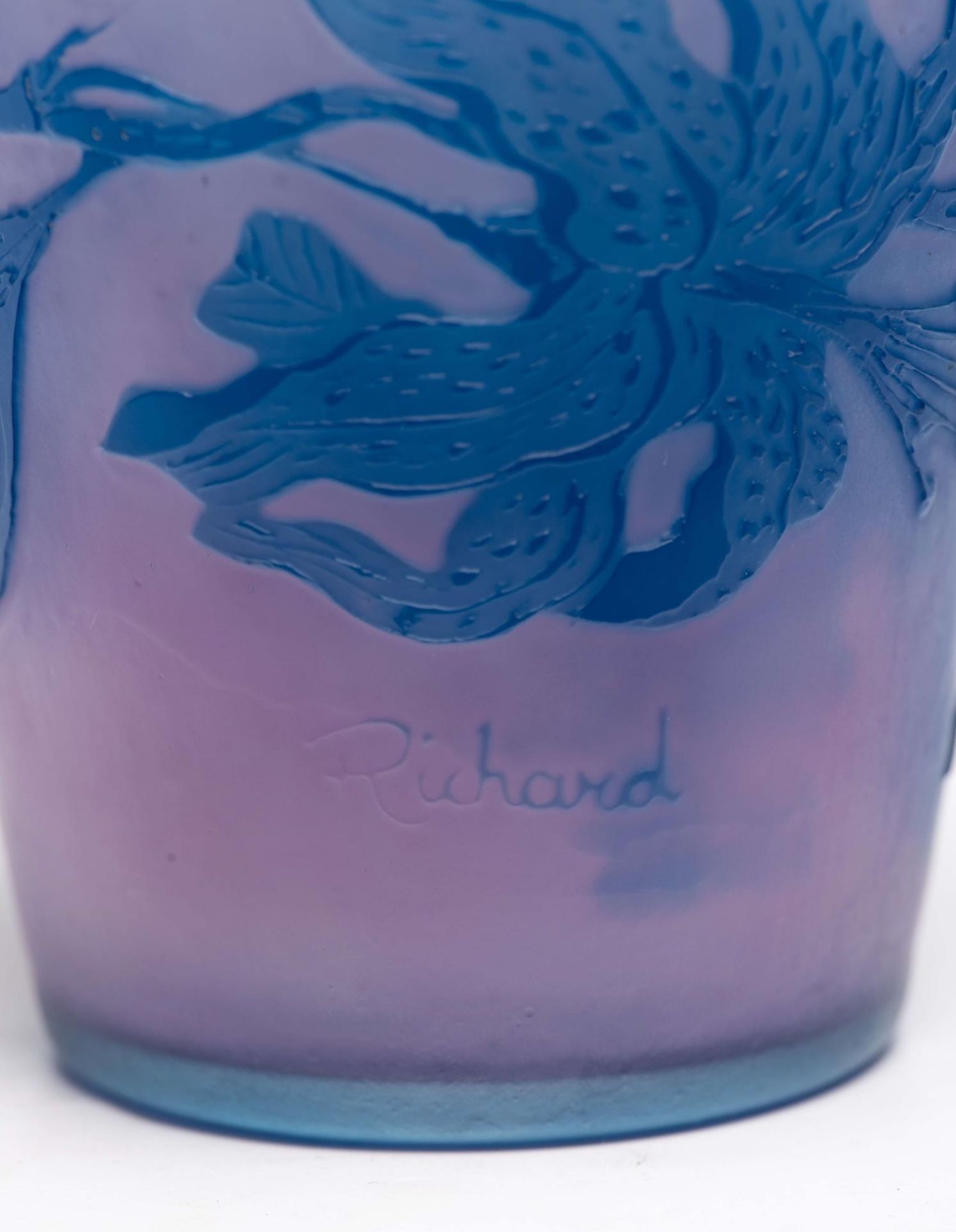 Richard BURGSTHAL (1884-1944), vase en verre multicouche à décor gravé à l'acide [...] - Bild 5 aus 5