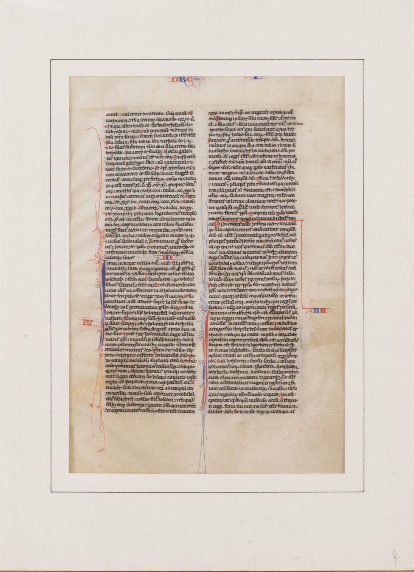 4 pages de la Biblia Latina, Nord de la France c. 1300 - Bild 2 aus 6