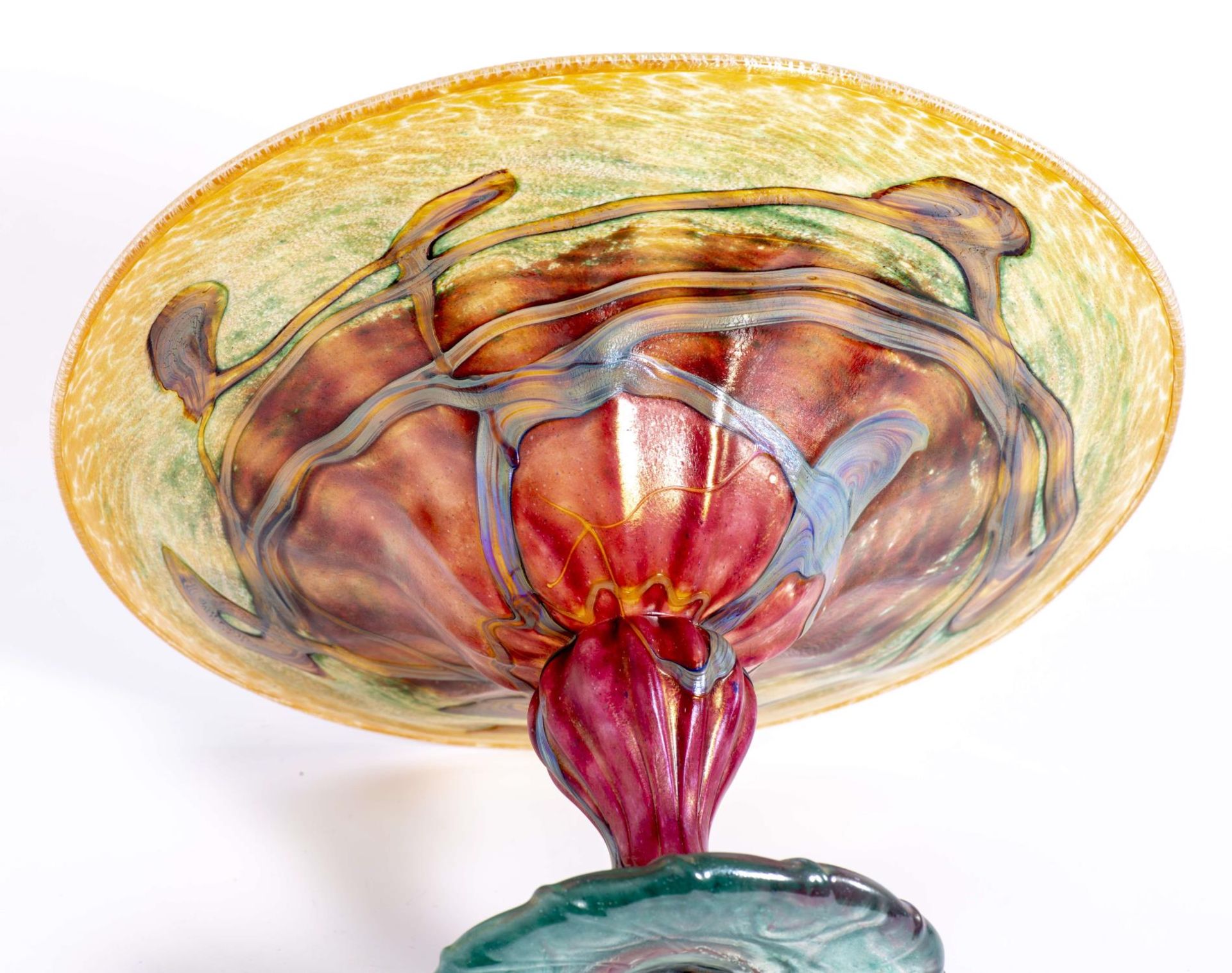 Jean-Claude Novaro (1943-2014), coupe sur pied en verre soufflé. - Bild 5 aus 6