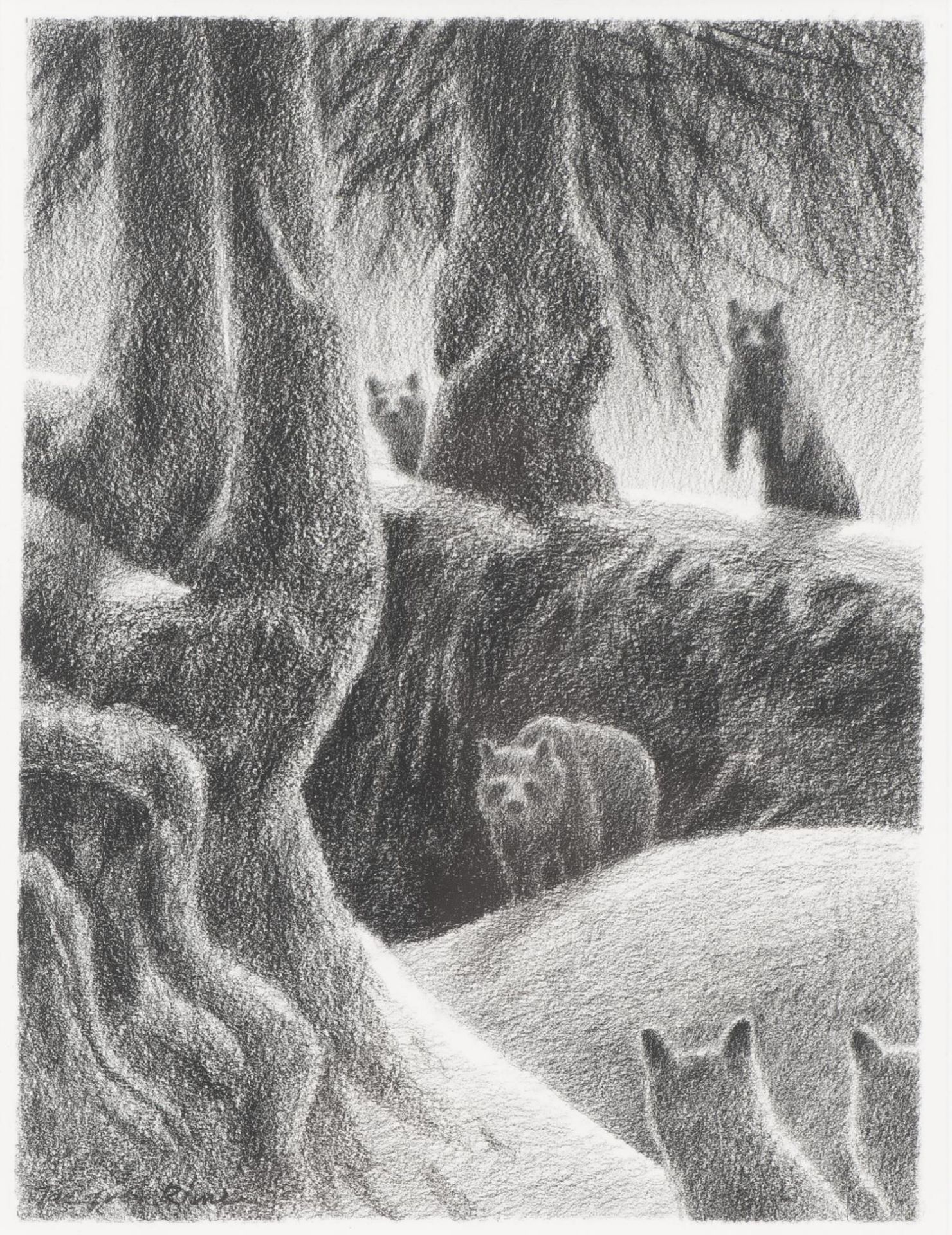 Jacques Rime (né en 1951), "Le renard", "Mésange dans la neige" et "Ours et renards" - Bild 7 aus 12