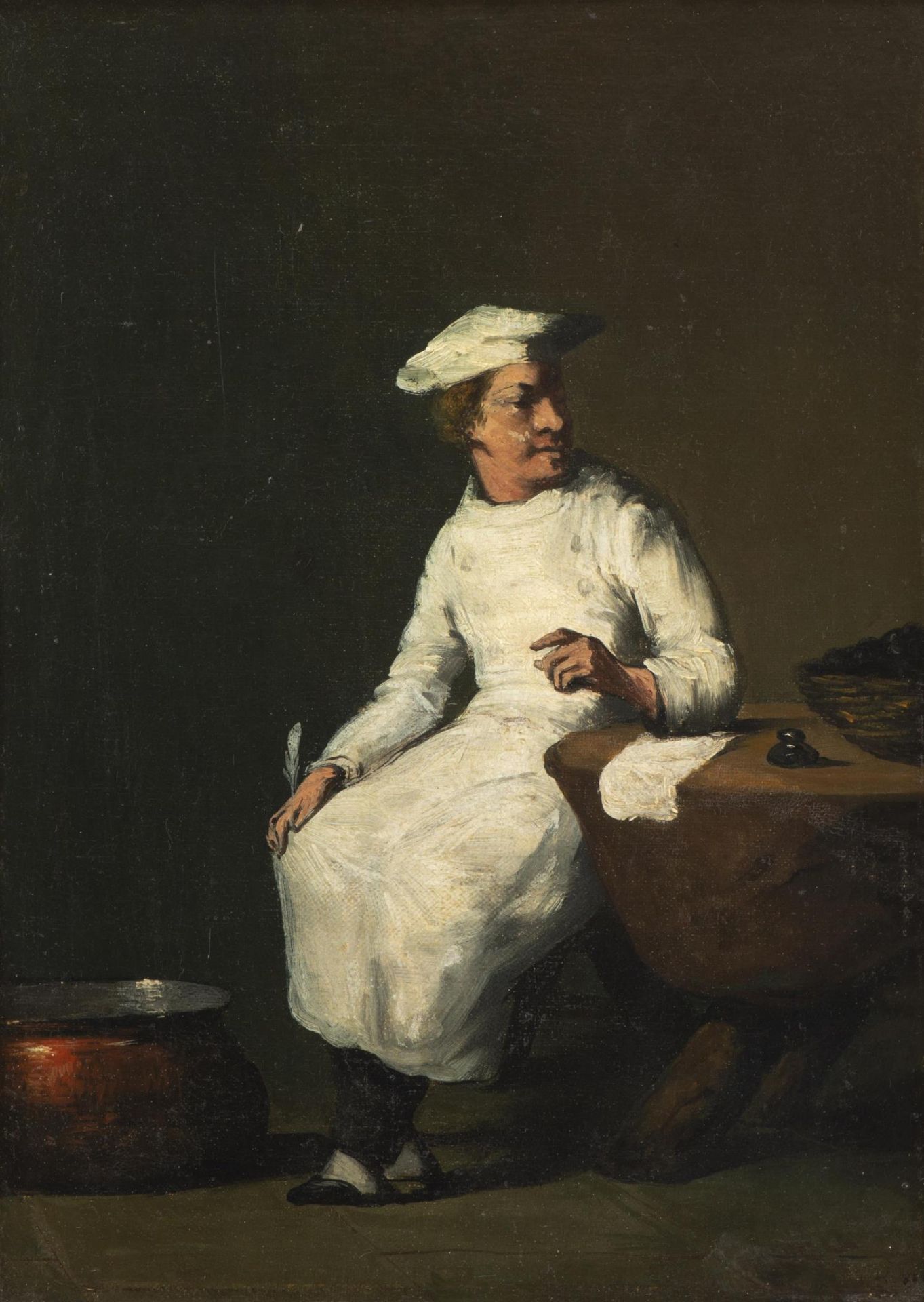 Théodule Augustin Ribot (1823-1891), "Le cuisinier comptable"