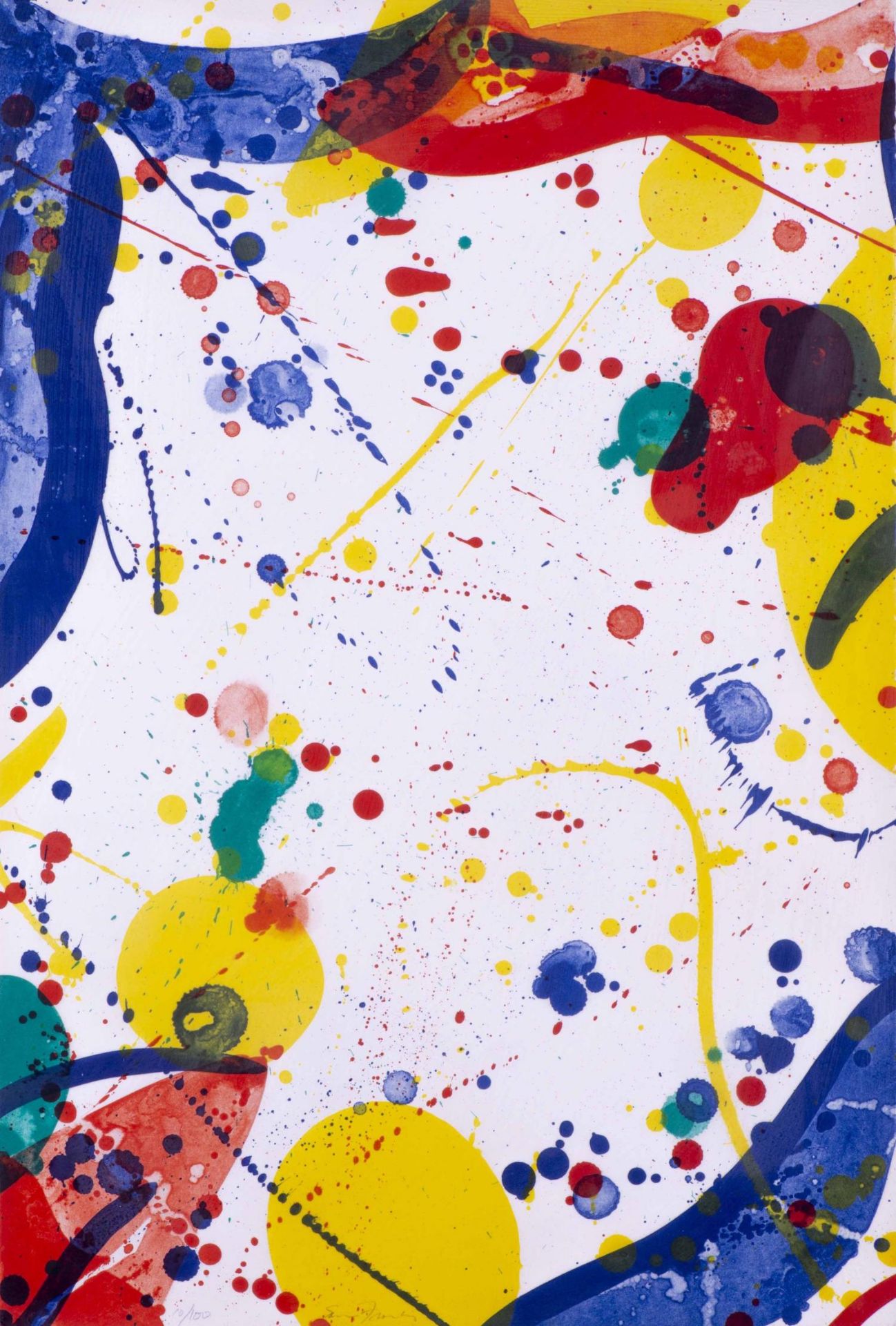 Sam Francis (1925-1996), 1 de la suite de 13 de "The Pasadena Box", 1963