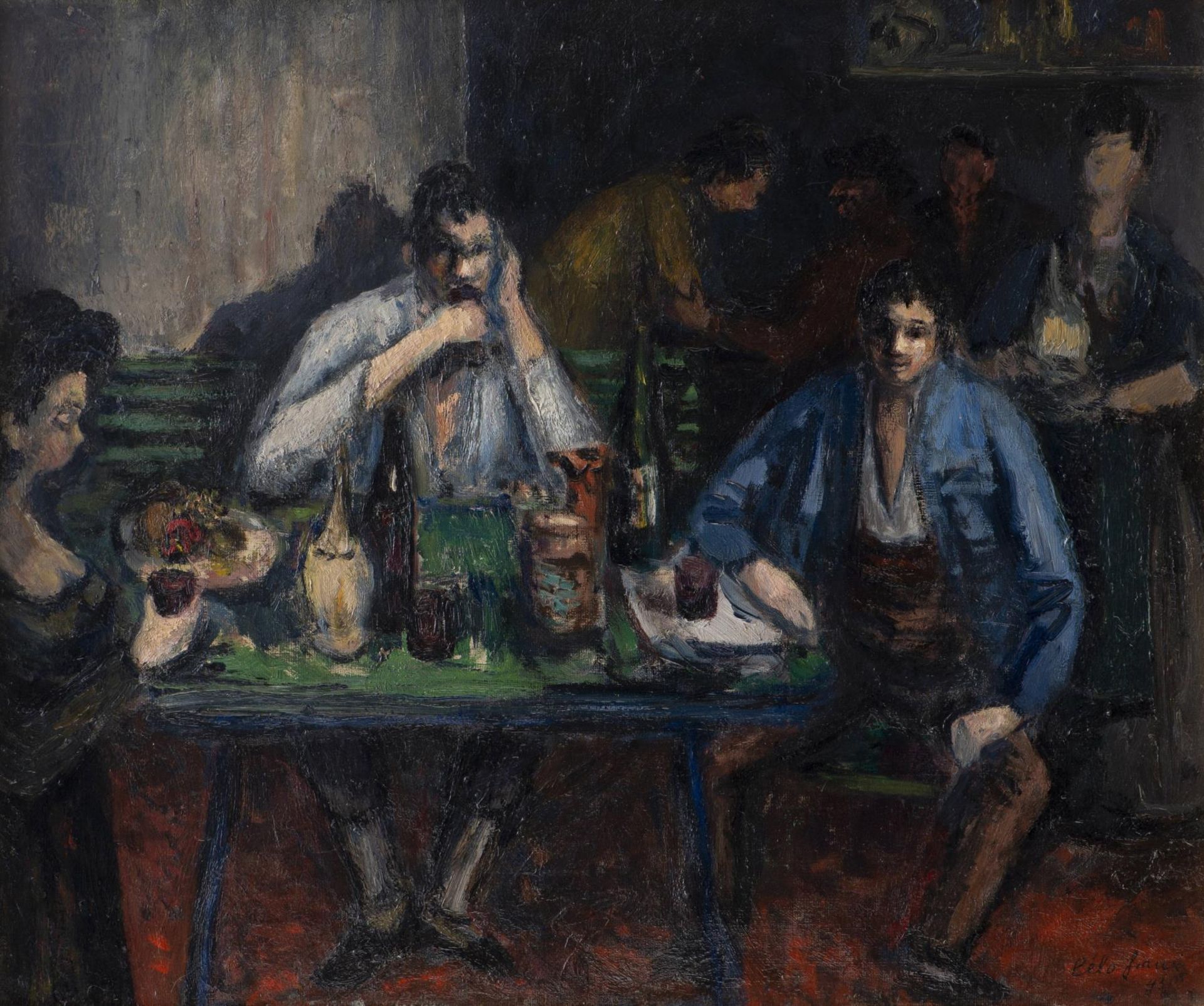 Lélo Fiaux (1909-1964), "Au bistrot"