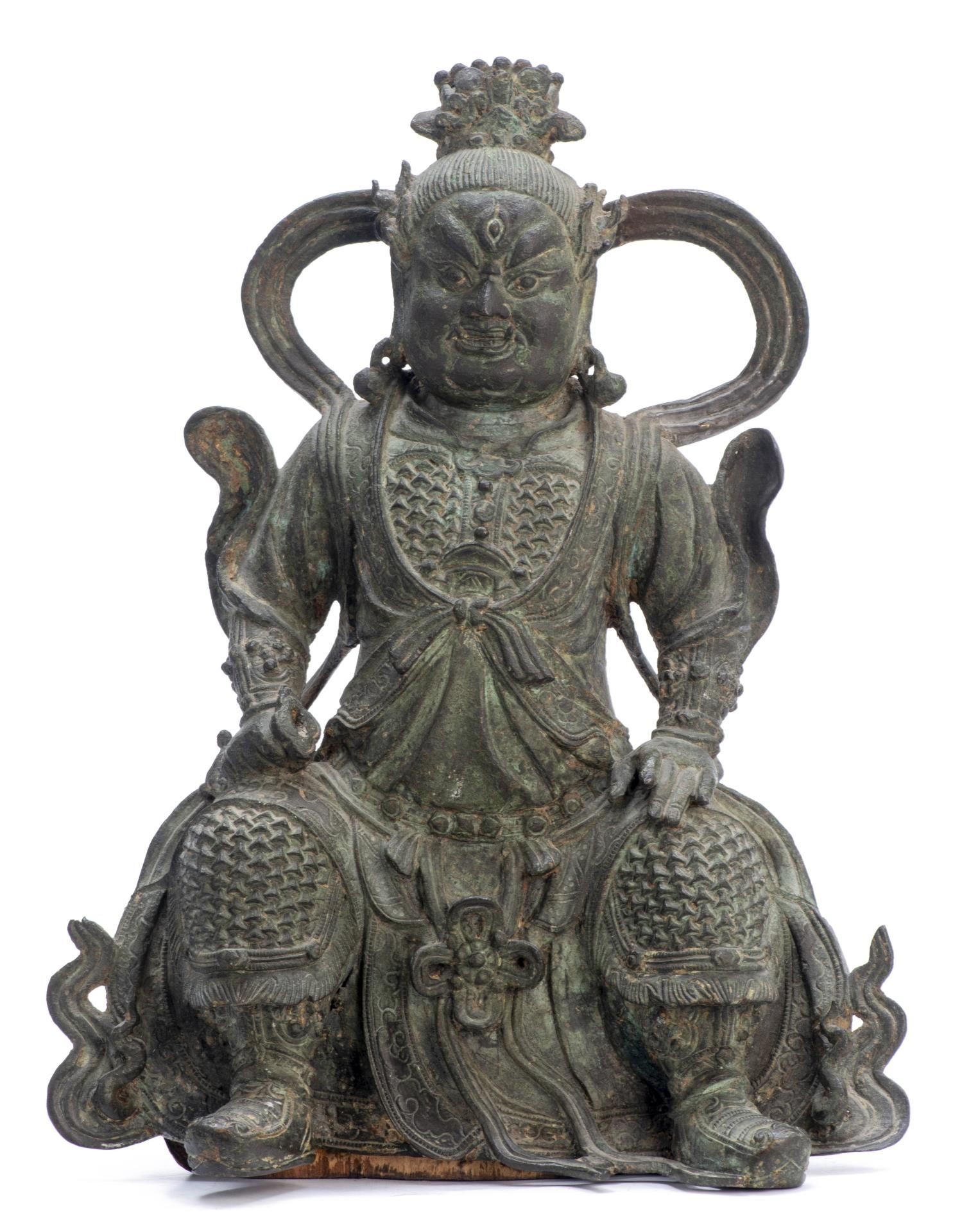 Statue d'un gardien de temple Guandi 關帝