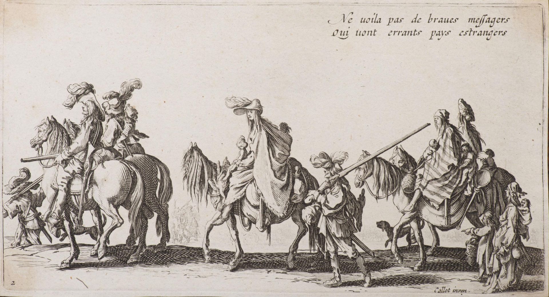 Jacques Callot (1592-1635) d'après, "Les Bohémiens" & "La résurrection de Lazare" - Bild 5 aus 7