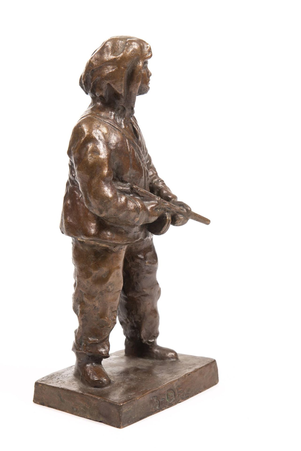 Sculpture en bronze anonyme représenant un chasseur armé - Bild 2 aus 7