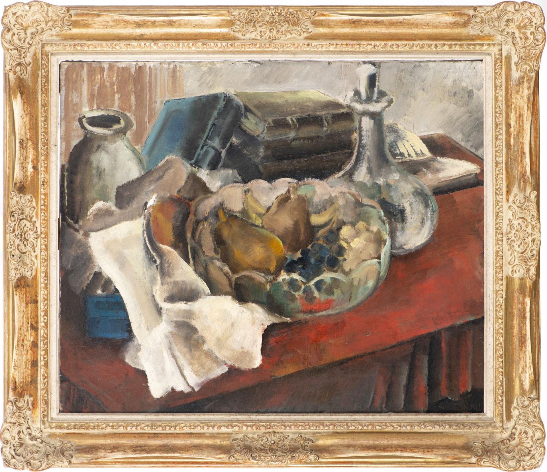 Rodolphe-Théophile Bosshard (1889-1960), "Nature morte avec nappe rouge", vers 1916. - Bild 2 aus 6