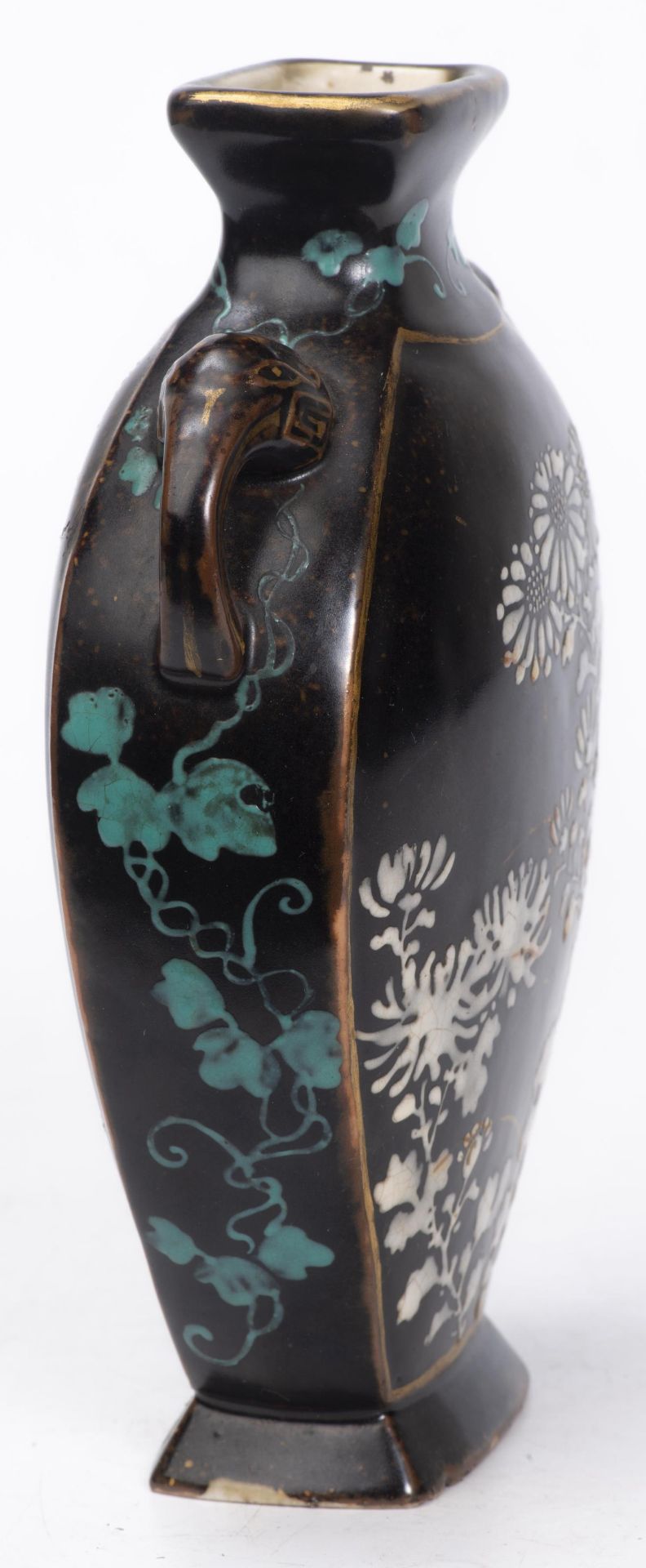 Vase en faïence de Satsuma de l'ère Meiji - Bild 3 aus 4