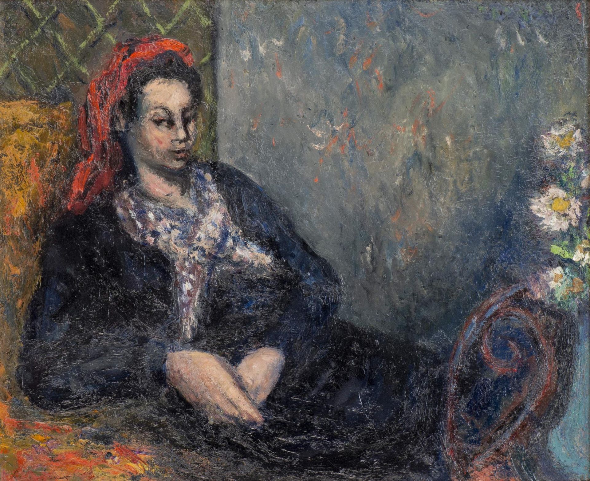 Lélo Fiaux (1909-1964), "Femme dans un intérieur"