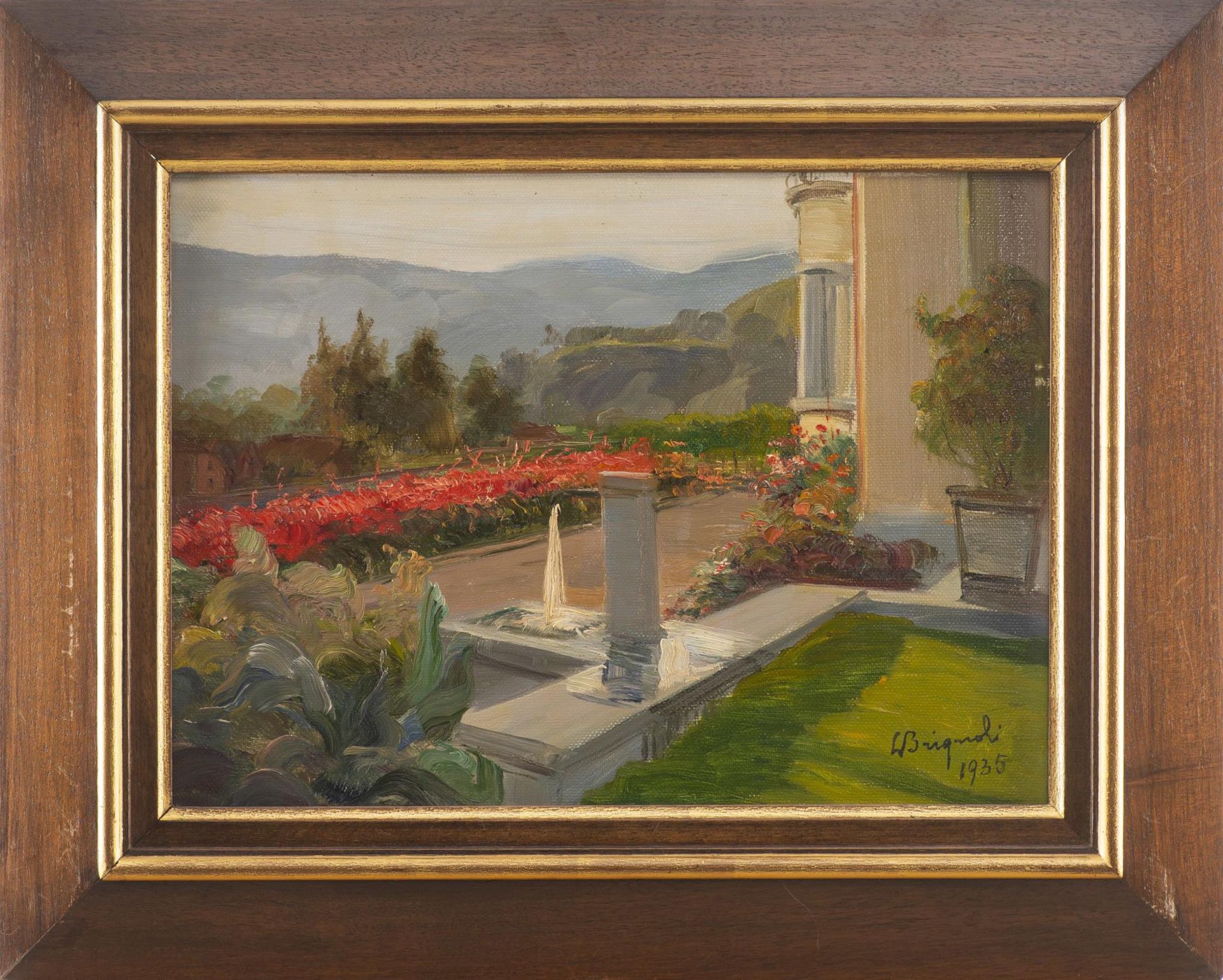 Luigi Brignoli (1881-1952), "La fontaine dans le jardin" - Bild 2 aus 4