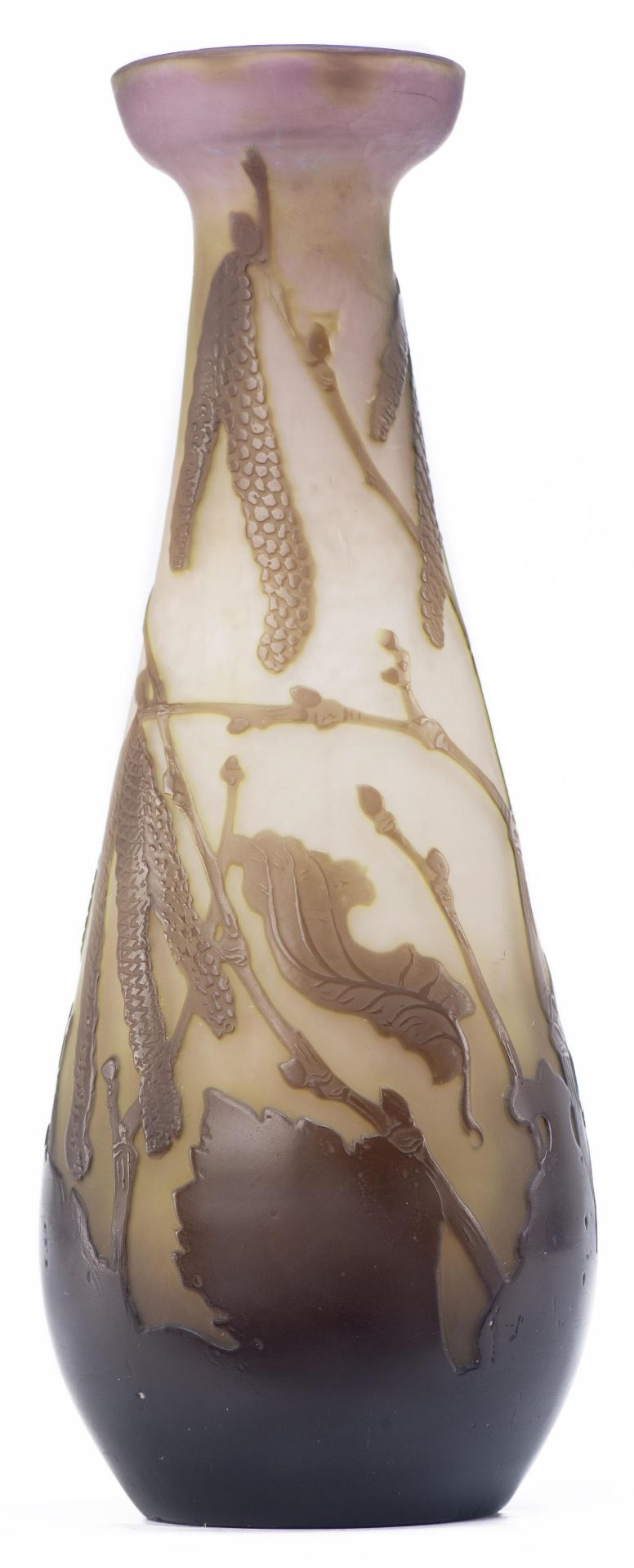 Emile Gallé (1846-1904), vase en verre multicouche à panse en forme de poire et col [...] - Bild 4 aus 5