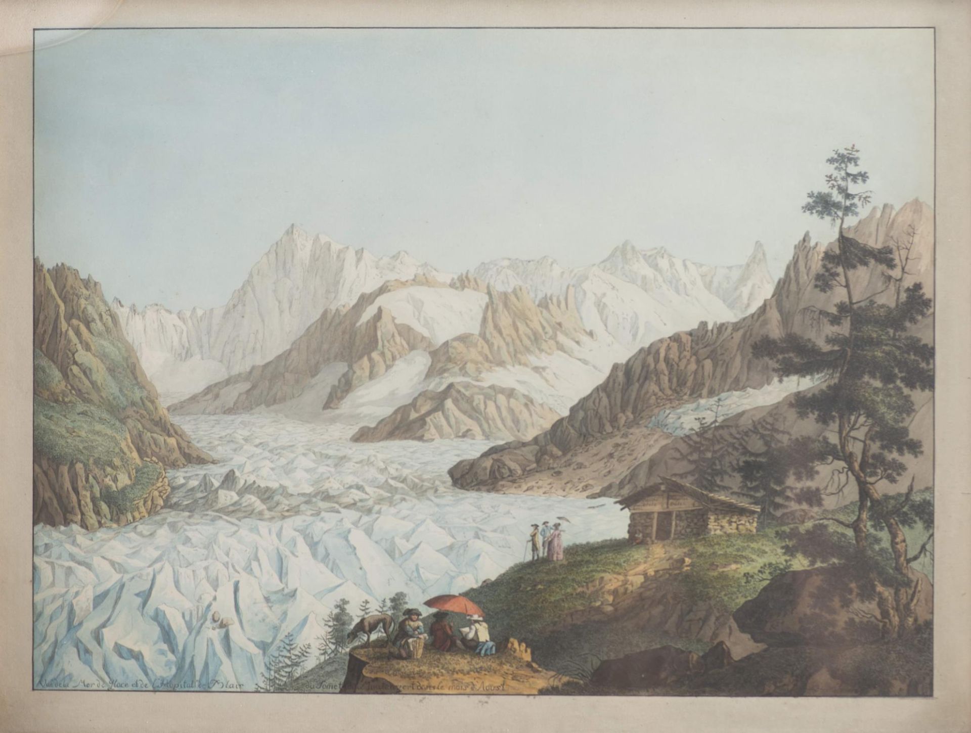 Carl Ludwig Hackert (1740-1796), "Vuë de la Mer de Glace et de l'Hopital de Blair du [...]