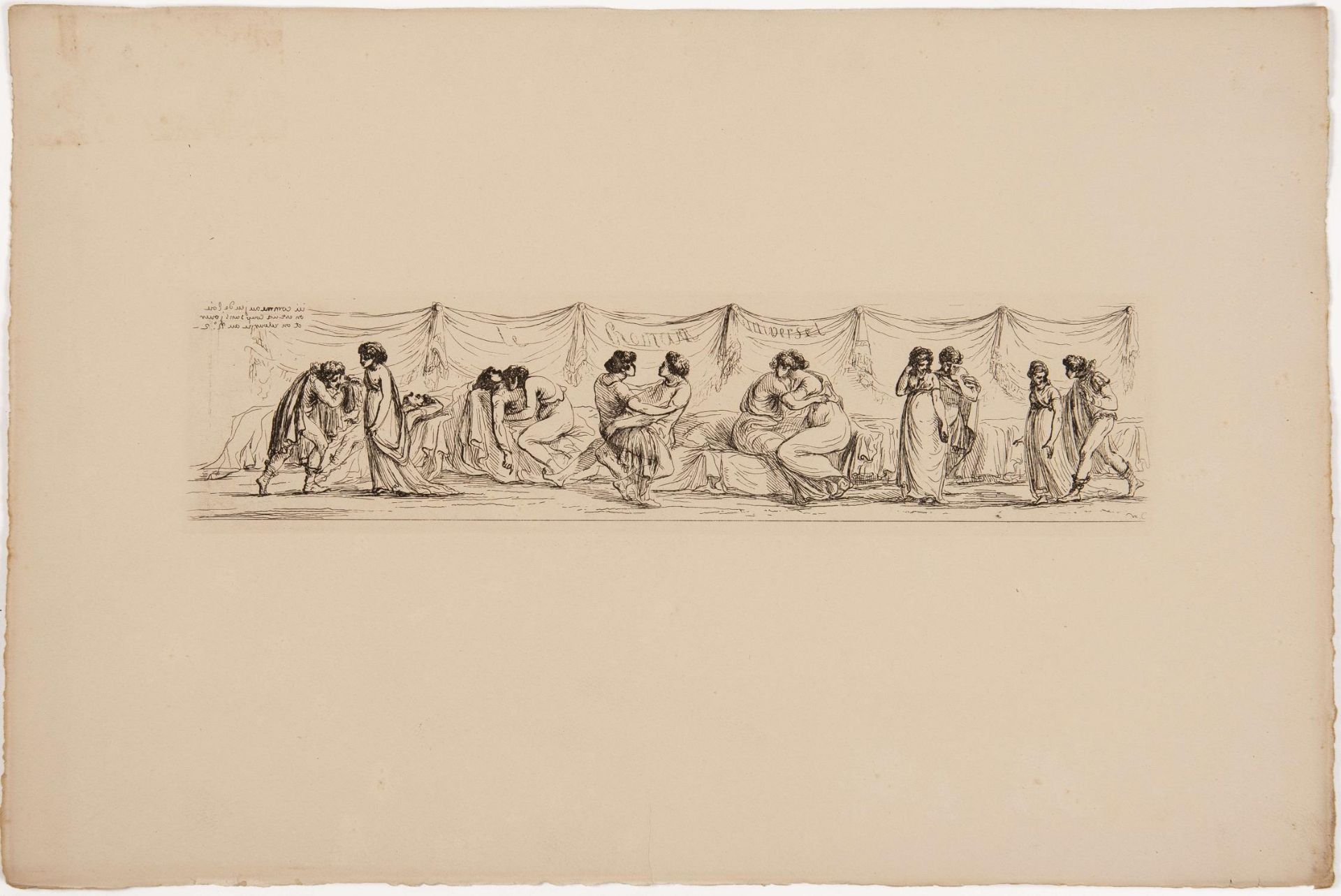 Ensemble de 8 gravures érotiques et grotesques, XIXe. - Bild 4 aus 10