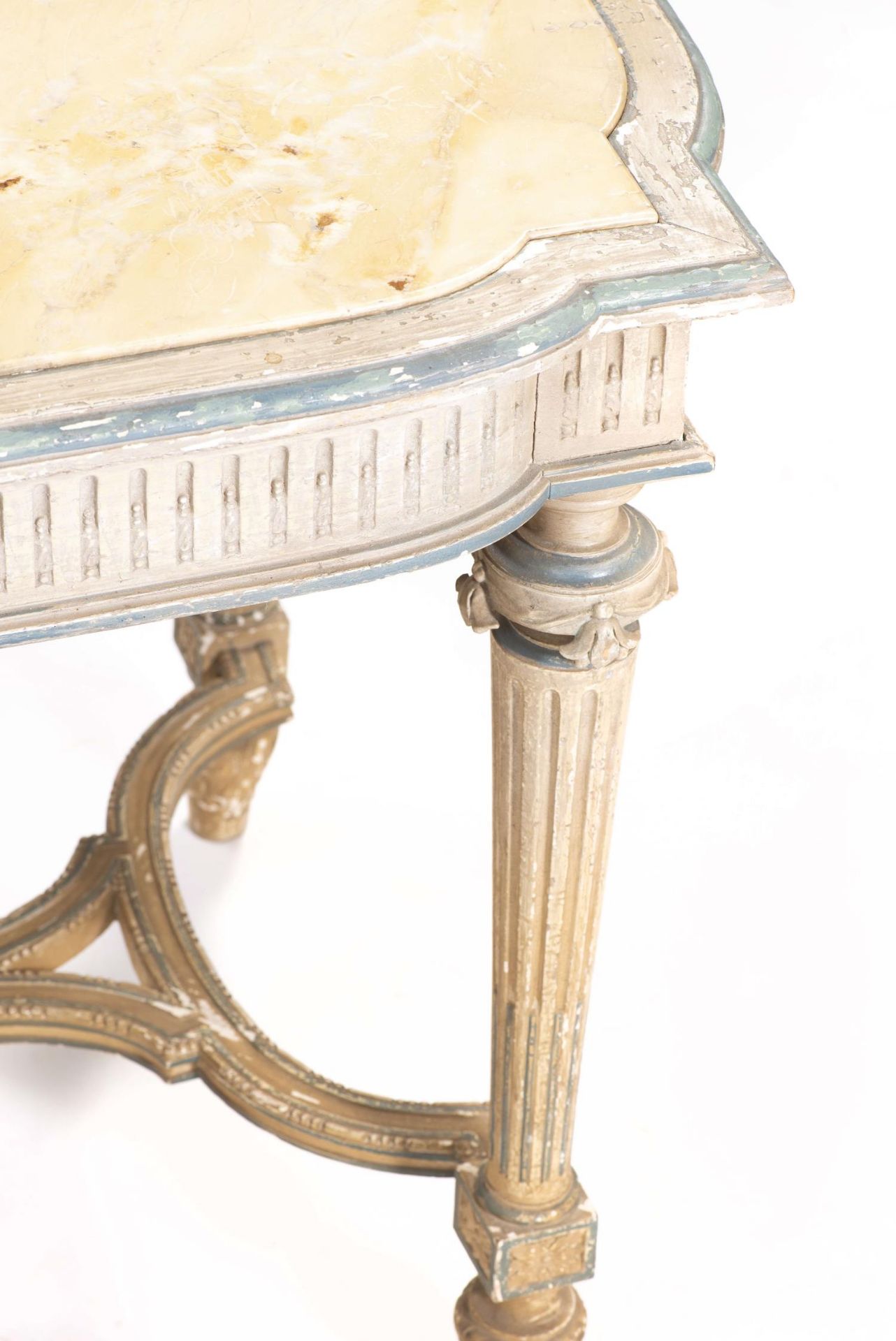 Table de chasse de style Louis XVI avec plateau de marbre jaune - Table de chasse de [...] - Bild 2 aus 4