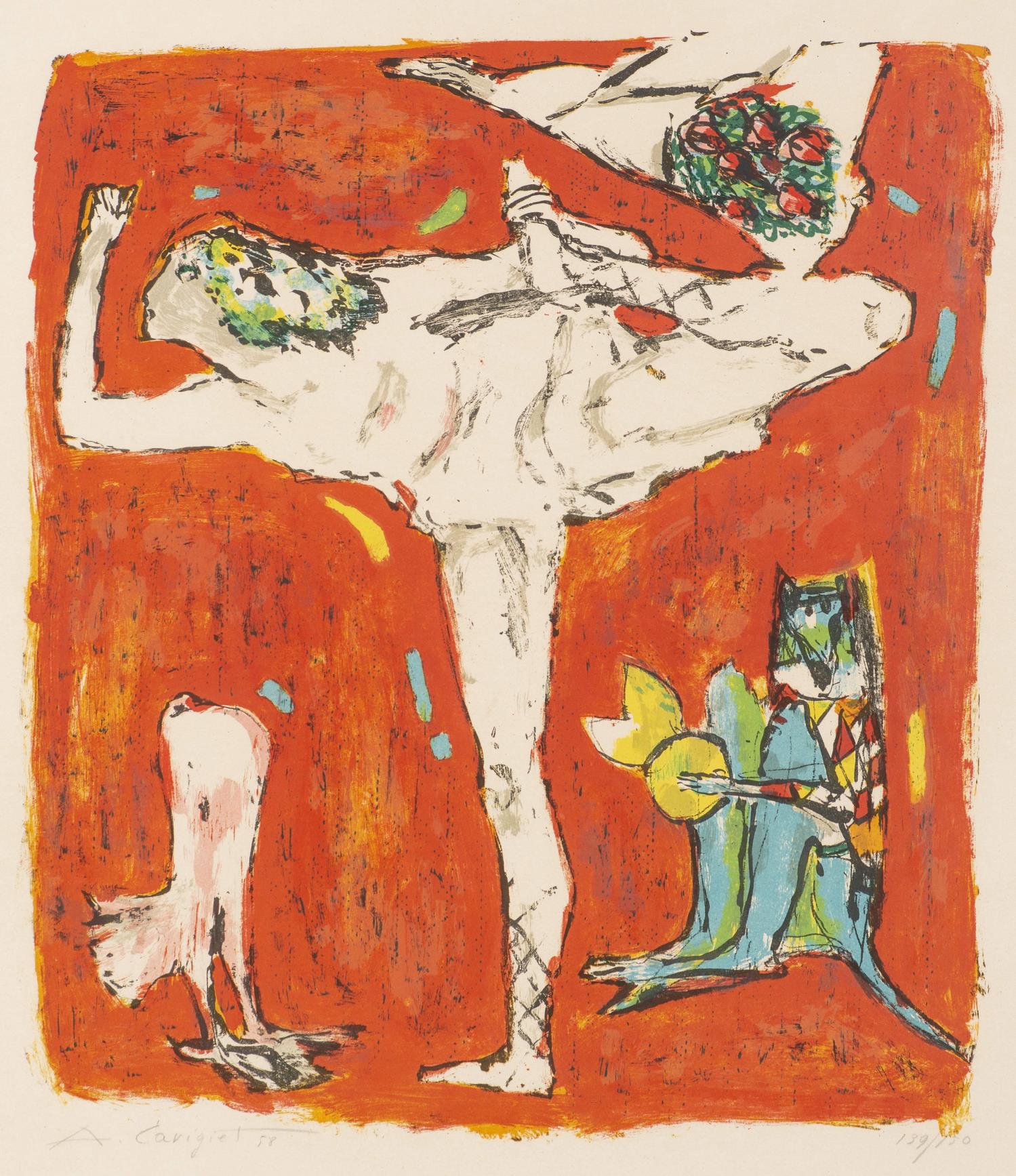 Alois Carigiet (1902-1985), "Le jeté de bouquet" - Alois Carigiet (1902-1985), "Le [...]