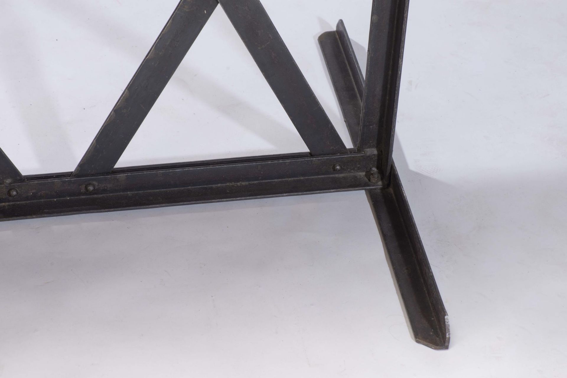 Table de style industriel - Table de style industriel, piètement en métal noir, [...] - Bild 3 aus 6