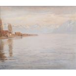 Charles Parisod (1891-1943), "Vue sur le Léman" - Charles Parisod (1891-1943), "Vue [...]