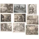 Ensemble de 10 gravures - Ensemble de 10 gravures comprenant : - Jacques Stella (Lyon [...]
