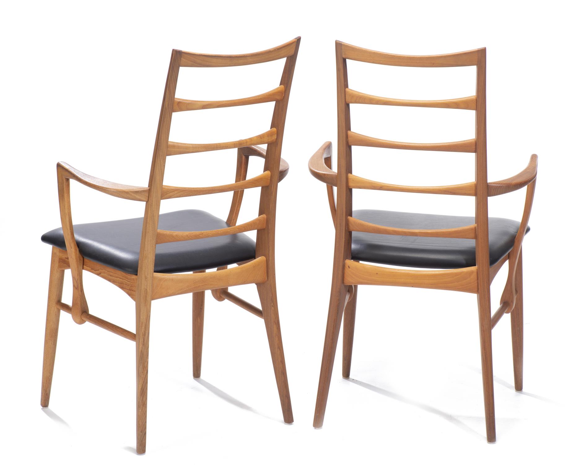 Niels Koefoed pour Hornslet Møbelfabrik, suite de 10 chaises et 2 fauteuils danois, [...] - Image 3 of 13