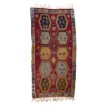 Tapis Kilim turc Parkisla en laine, milieu XXe - Tapis Kilim turc Parkisla en laine [...]