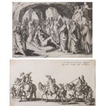 Jacques Callot (1592-1635) d'après, "Les Bohémiens" & "La résurrection de Lazare" [...]