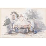 Anonyme (XIXe), "Lavoir de Corfou" - Anonyme (XIXe), "Lavoir de Corfou". Aquarelle [...]