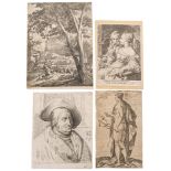 Ensemble de 4 gravures XVIIe-XVIIIe - Richard II van Orley (1663-1732), attribué à [...]