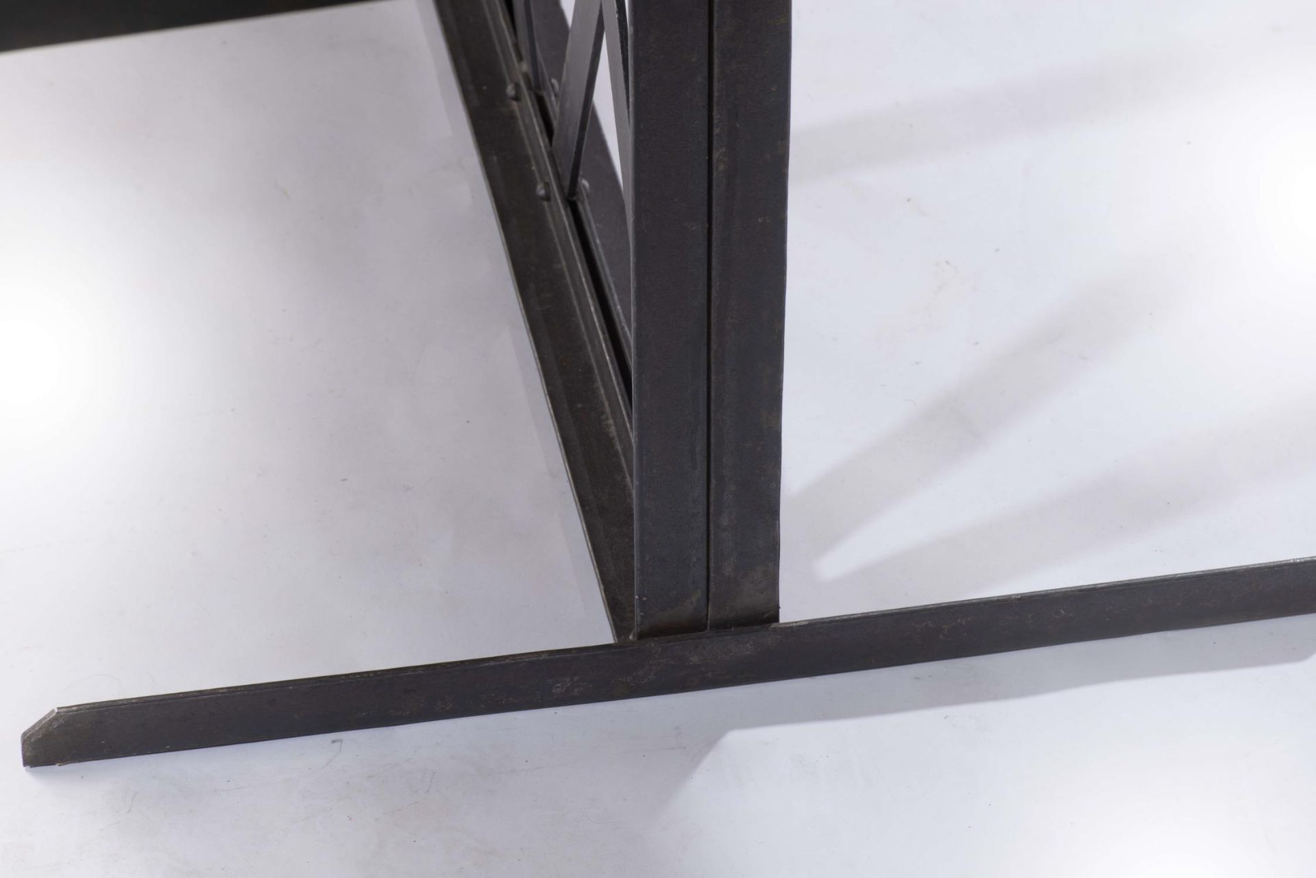 Table de style industriel - Table de style industriel, piètement en métal noir, [...] - Bild 5 aus 6