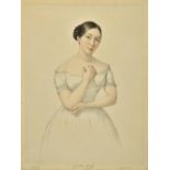 *Salabert (Firmin, 1811-1895). Giulia Grisi, colour lithograph, printed by Thierry Freres, printed