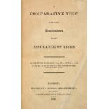 Babbage (Charles). A Comparative View of the Various Institutions for the Assurance of Lives, 1st